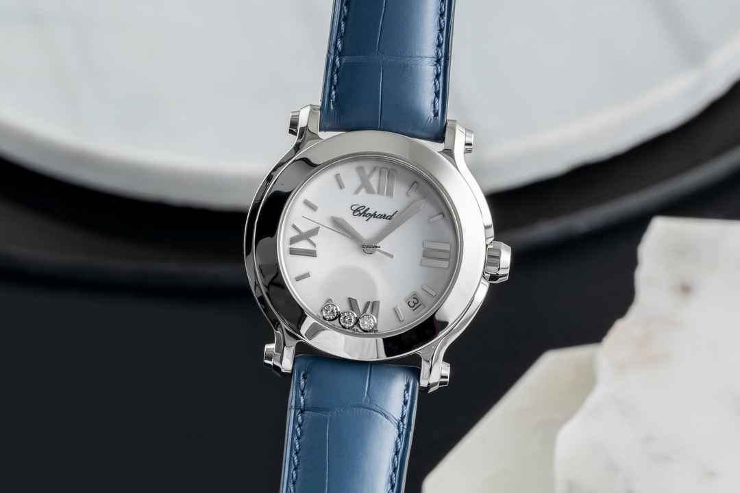  Chopard Happy Sport Edelstahl Diamonds Damenuhr Ref. 8475 