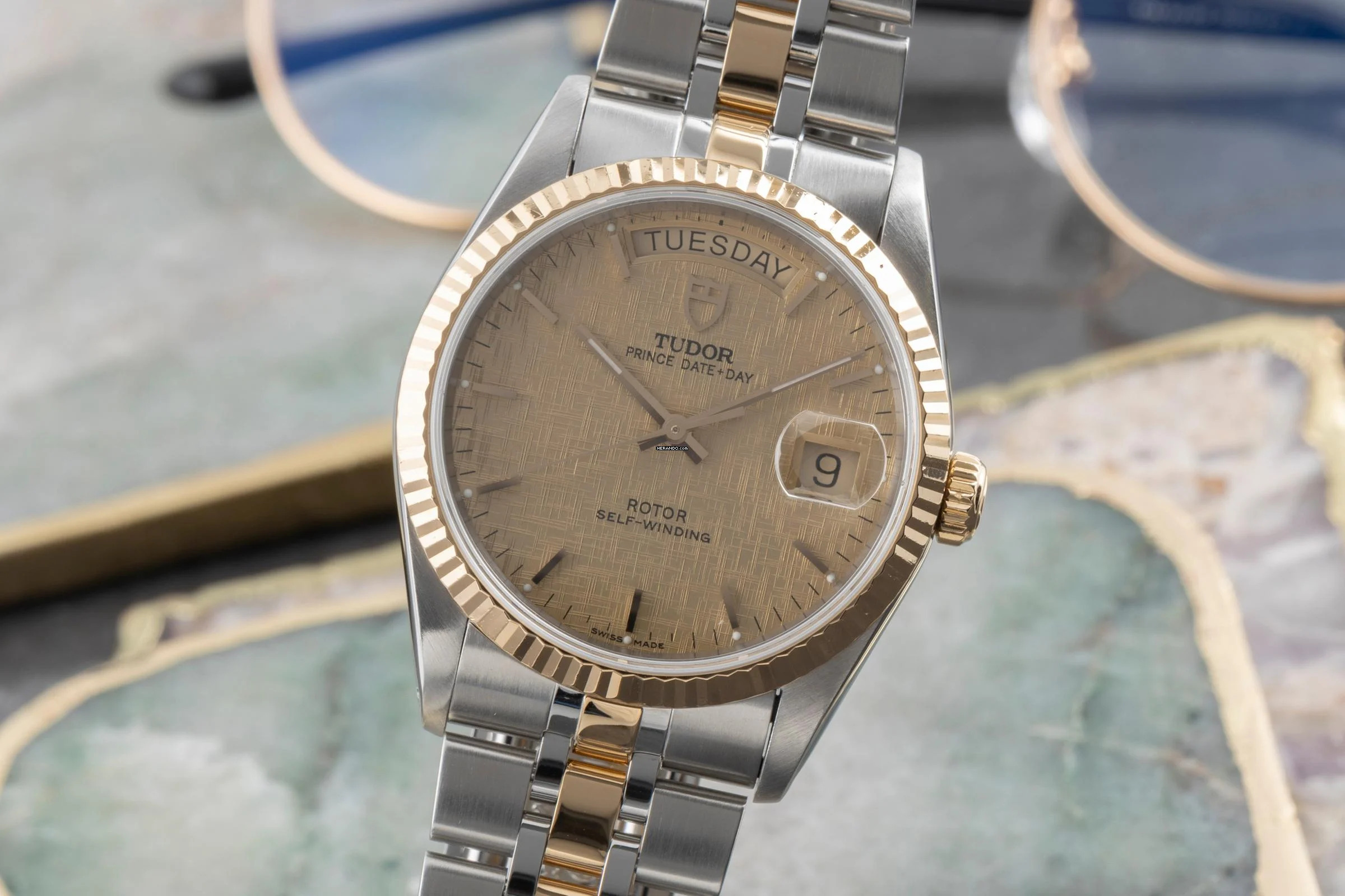 Tudor Prince Date Day Oyster Prince Date Day Stahl Gold Automatik Herren Ref. 76213