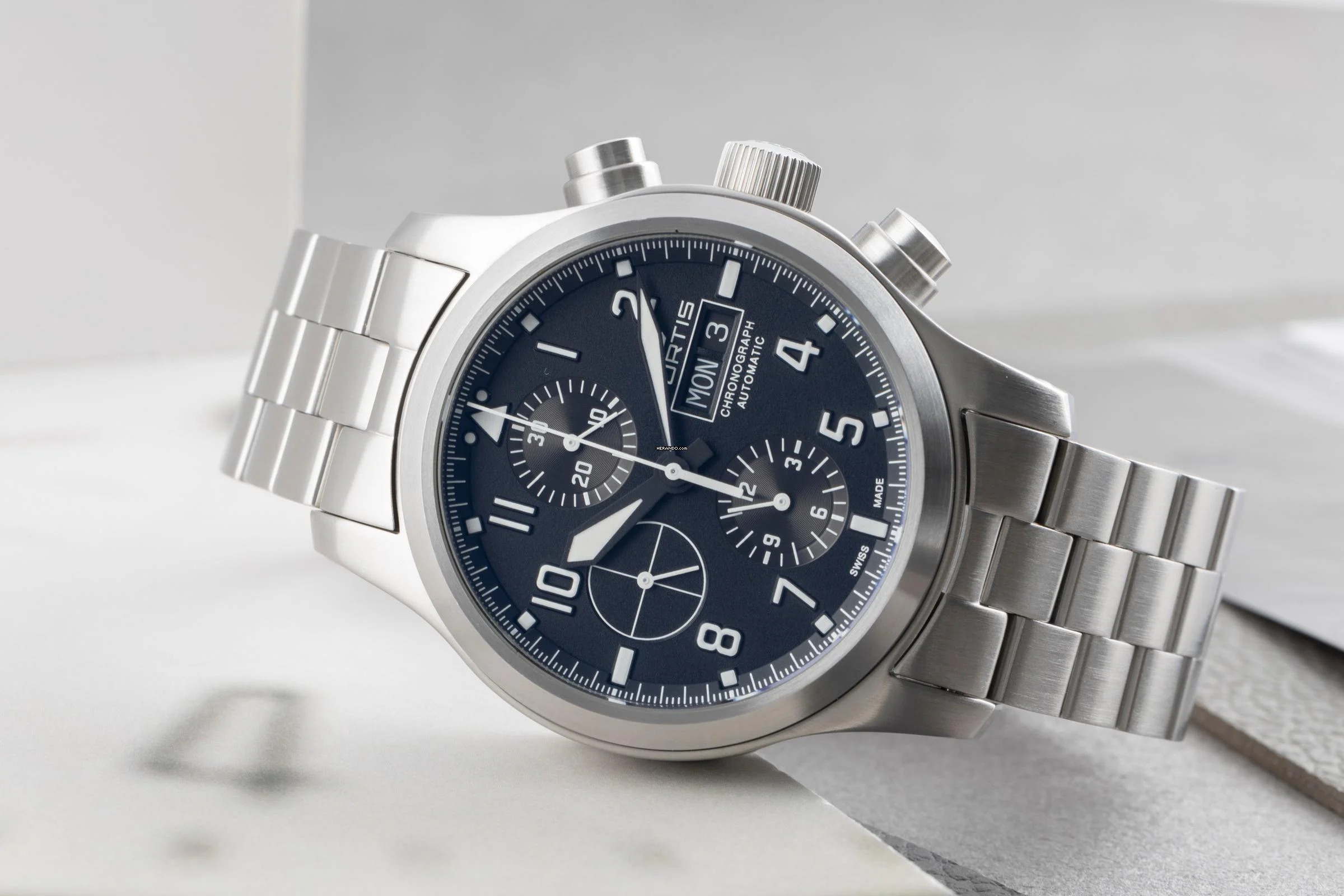 Thumbnail von Fortis Aeromaster Chronograph Stahl Automatik Ref. 656.10.141 Box & Papiere