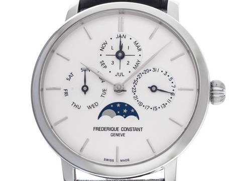  Frederique Constant Manufacture Slimline Perpetual Calendar Ref.FC-775S4S6 2022 Box&Beschreibung vie Neu Vintage 