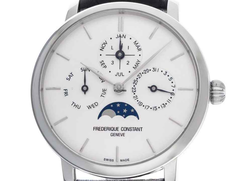  Frederique Constant Manufacture Slimline Perpetual Calendar Ref.FC-775S4S6 2022 Box&Beschreibung vie Neu Vintage 