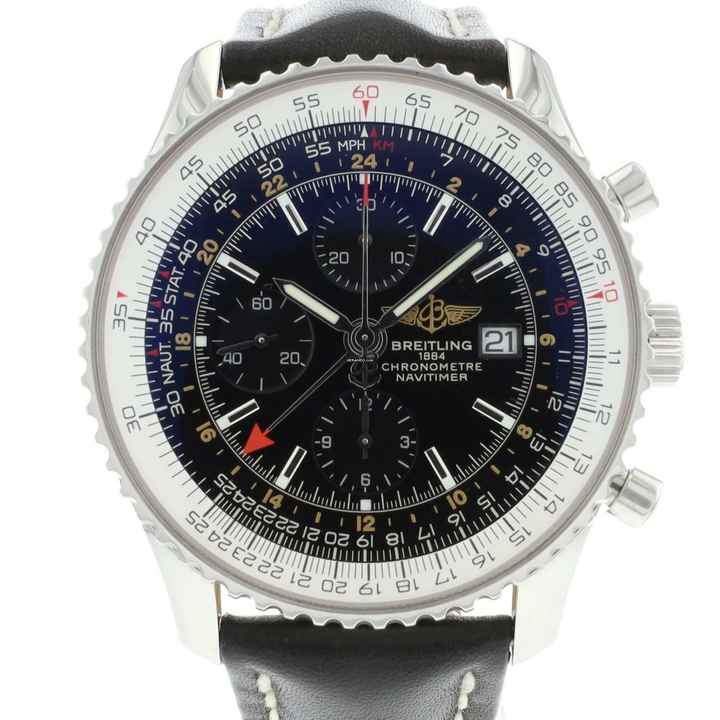  Breitling Navitimer World GMT Chronograph Black Dial 46MM  