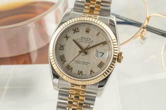 Thumbnail von Rolex Datejust 36 Stahl / Gold Automatik Pyramid Dial Herrenuhr Ref. 116233