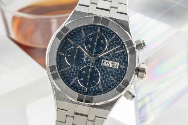  Maurice Lacroix AIKON Automatik Chronograph 44mm A16038-5502-430-1 B&P 2023  