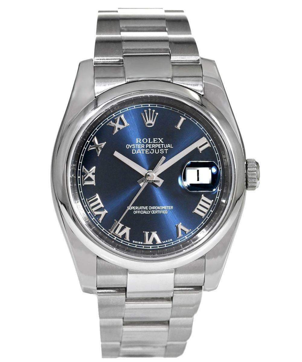  Rolex Datejust 36 Blue Roman Ref. 116200  