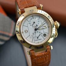 Thumbnail von Cartier Pasha Power Reserve GMT 38MM gold 18KT 2003 Full Set TOP Condition