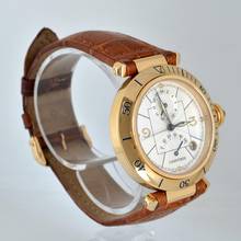 Thumbnail von Cartier Pasha Power Reserve GMT 38MM gold 18KT 2003 Full Set TOP Condition