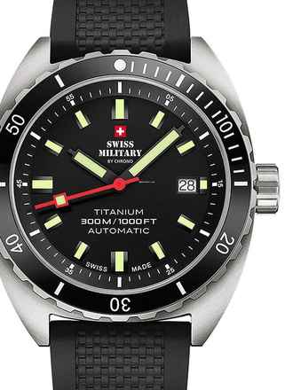  Swiss Military SMA34100.06 Diver Titanium Automatik Herrenuhr 42mm 30ATM  