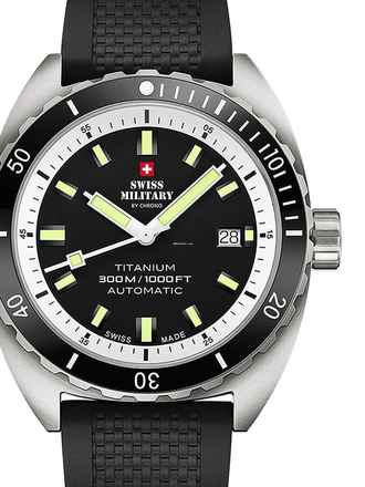 Swiss Military SMA34100.07 Diver Titanium Automatik Herrenuhr 42mm 30ATM 