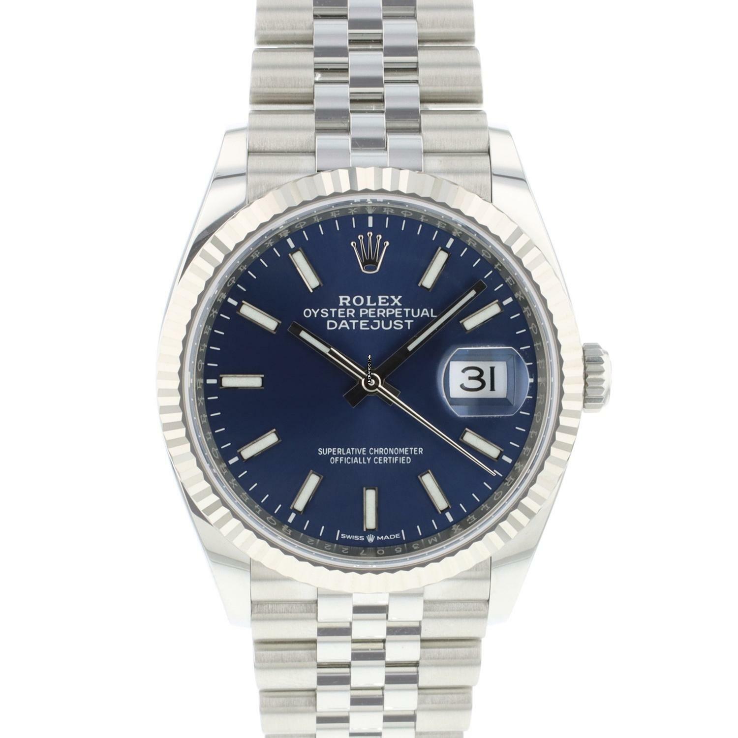 Rolex Datejust 36 Fluted Jubilee Blue Dial