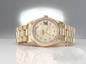 Thumbnail von Rolex Day-Date 36 36mm 18238 1999 Gelbgold 750 Diamanten Rubine Automatik 18kt Yellow Gold President-band Chronometer Oyster