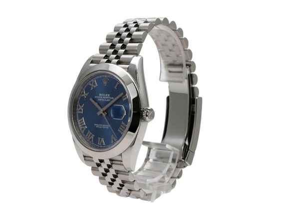  Rolex Datejust 41 Ref. 126300 Oystersteel Blau Römisch Jubile-Band  