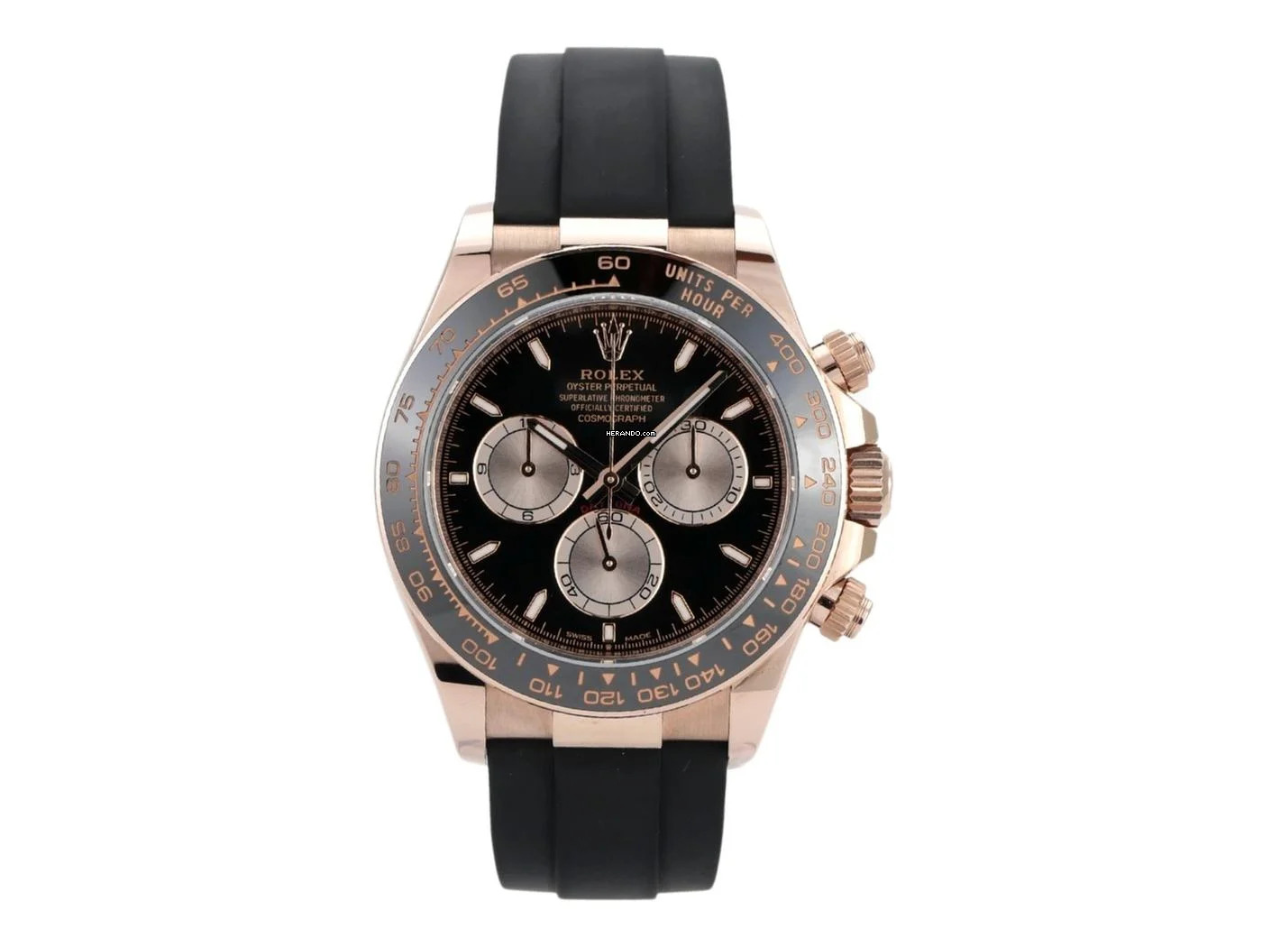  Rolex Daytona Everose-Gold / Oysterflex Ref. 126515LN Schwarz  