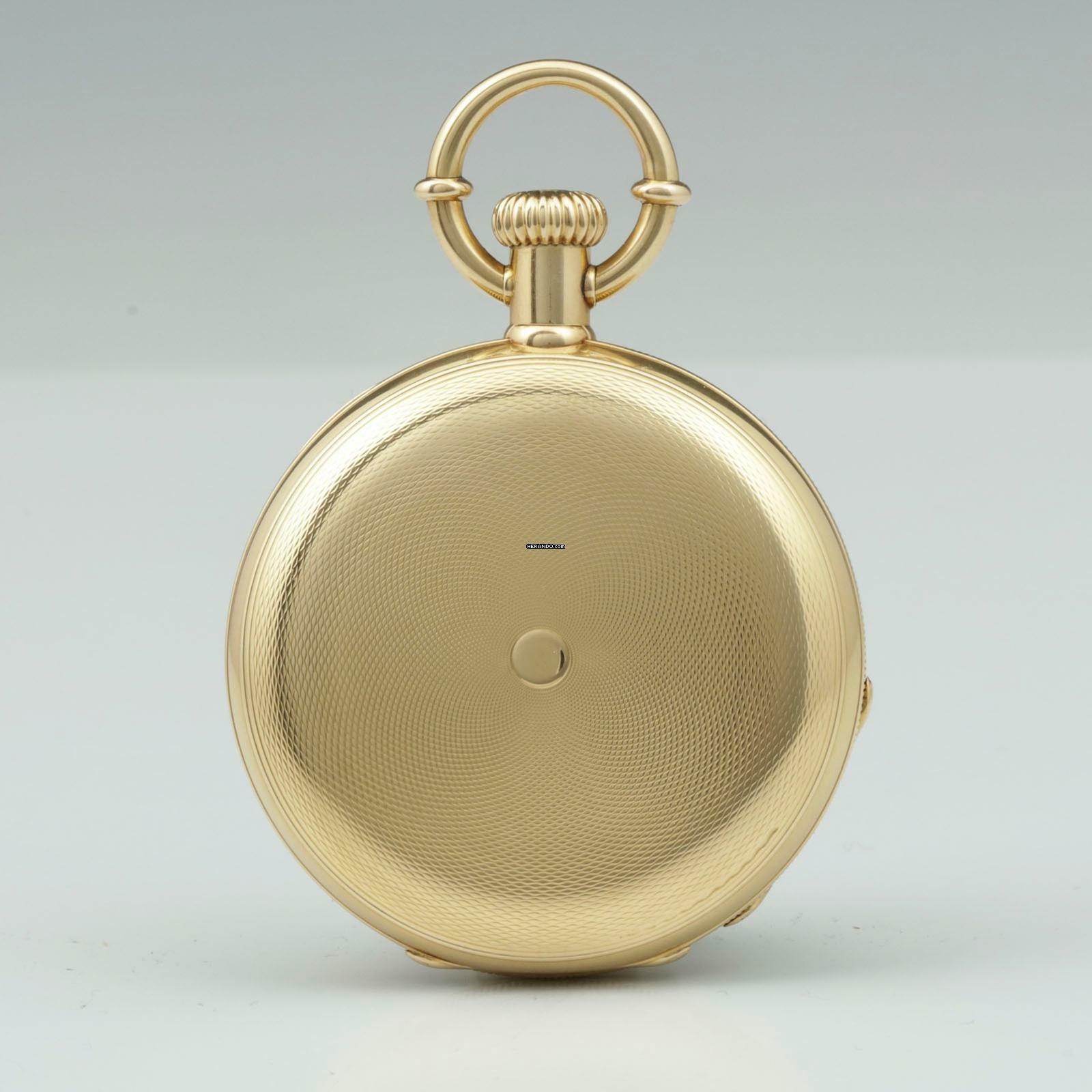 Thumbnail von Jules Jürgensen 150g schwere 20''' 18k Gelb Gold Anker-Chronometer Taschenuhr 1867 mit Jürgensens patentierter Bügel-Zeigerstellung