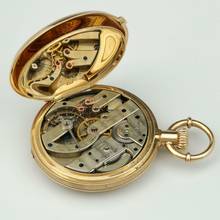 Thumbnail von Jules Jürgensen 150g schwere 20''' 18k Gelb Gold Anker-Chronometer Taschenuhr 1867 mit Jürgensens patentierter Bügel-Zeigerstellung