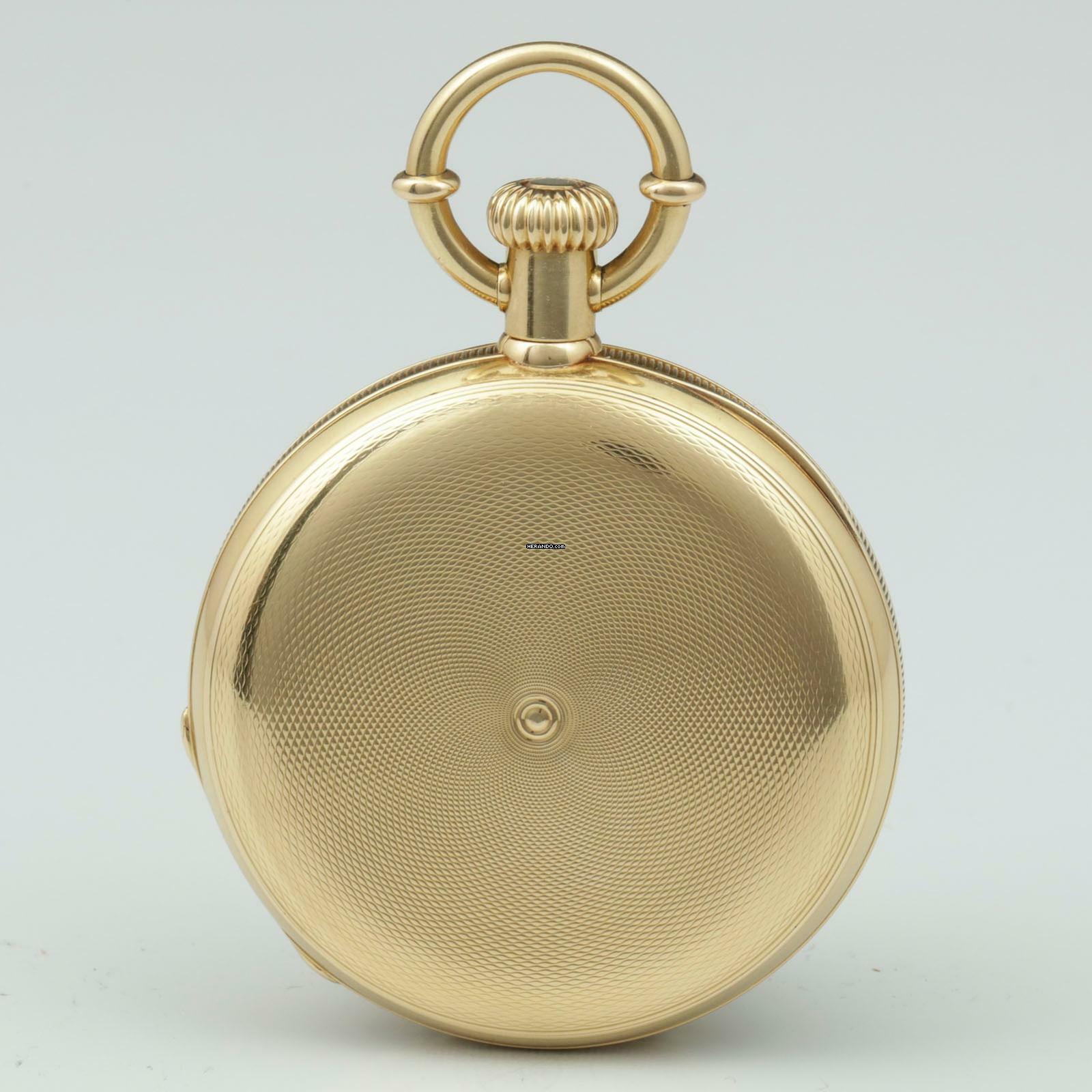 Thumbnail von Jules Jürgensen 150g schwere 20''' 18k Gelb Gold Anker-Chronometer Taschenuhr 1867 mit Jürgensens patentierter Bügel-Zeigerstellung