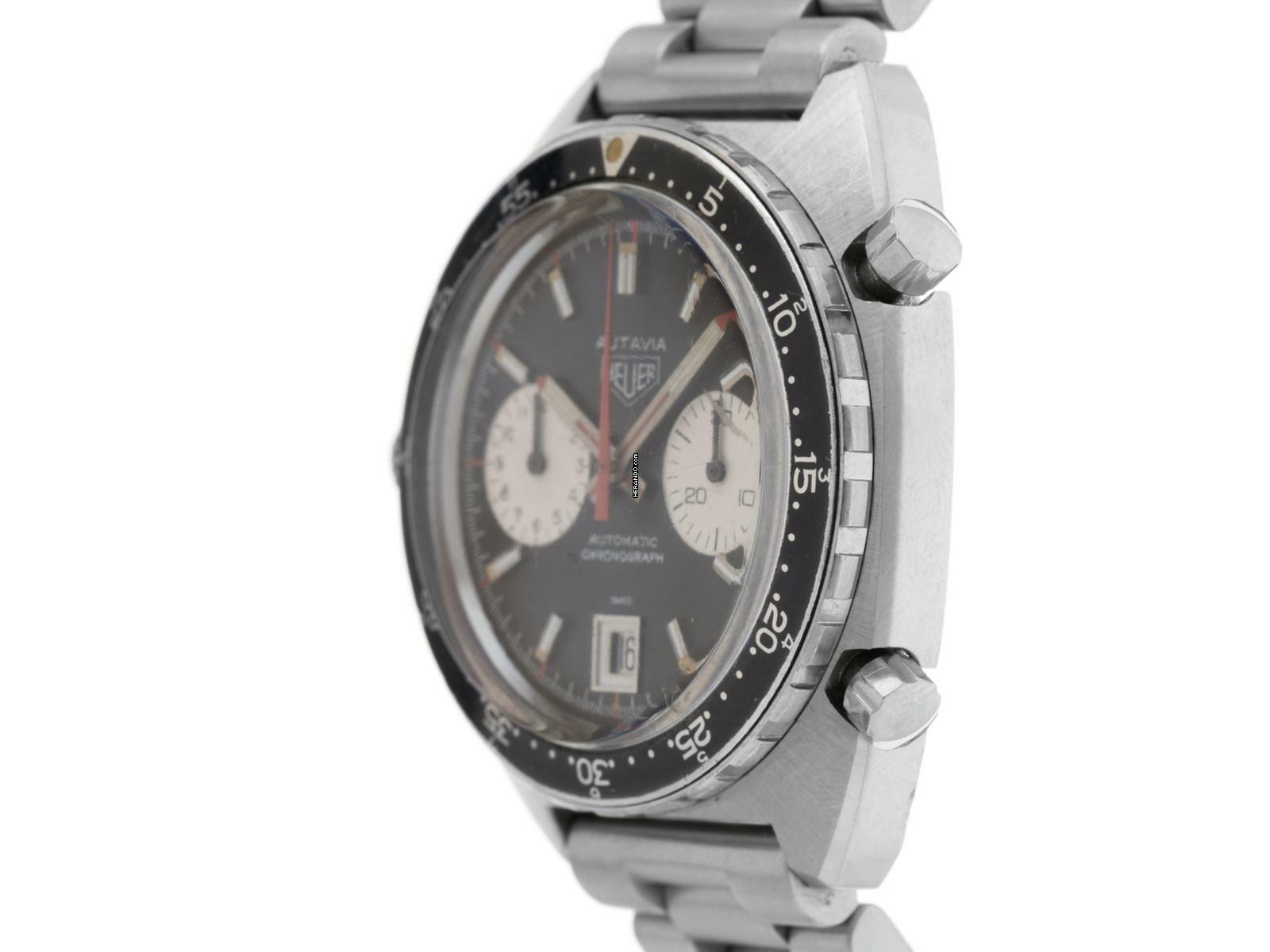 Thumbnail von Heuer Autavia Chronograph Ref.1163 1978 Full Set Original unpoliert