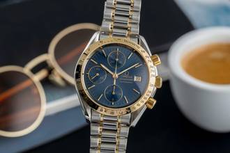 Thumbnail von Omega Speedmaster Chronograph Stahl / Gold Automatik Herrenuhr Ref. 3311.80.00