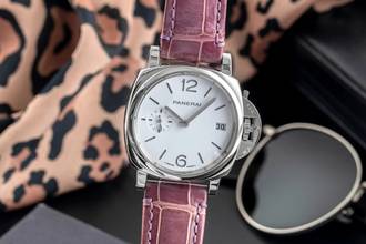 Thumbnail von Panerai Luminor Due Luna Stahl Automatik Herrenuhr Ref. PAM01306 B&P 2021