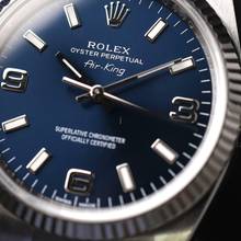 Thumbnail von Rolex Air King 34 Blue Dial Fluted