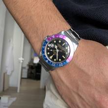 Thumbnail von Rolex GMT-Master 1675 Glossy gilt dial Fuchsia bezel 1965 Full Set TOP Condition