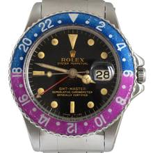 Thumbnail von Rolex GMT-Master 1675 Glossy gilt dial Fuchsia bezel 1965 Full Set TOP Condition