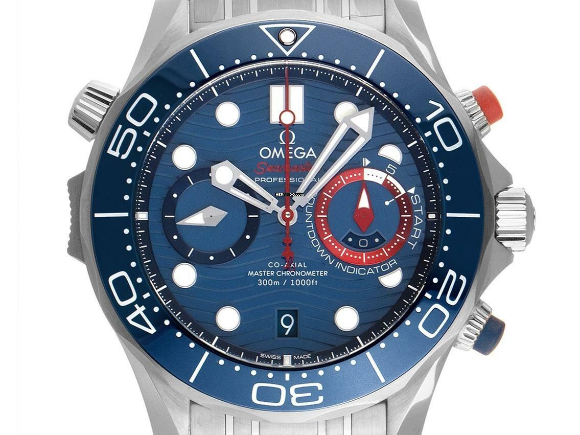 Omega Seamaster Diver 300 M America's Cup Co-Axial Chronograph Ref.210.30.44.51.03.002 2025 Full Set Ungetragen