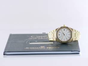 Thumbnail von Audemars Piguet Royal Oak 18K Gold 36mm Dream white Dial Automatic rar Klassiker Date
