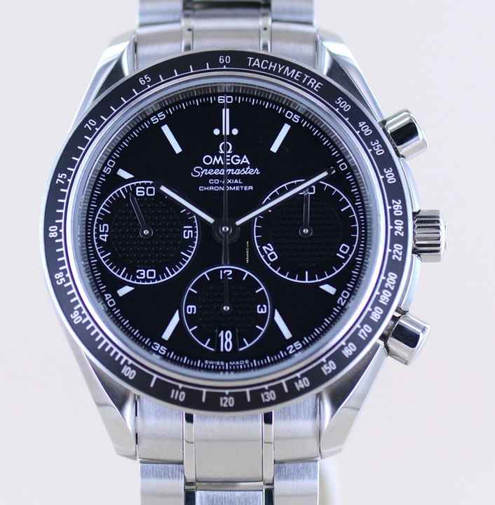  Omega Speedmaster Racing Co-Axial Chronograph 40mm Unisex Stahl black Date B+P  