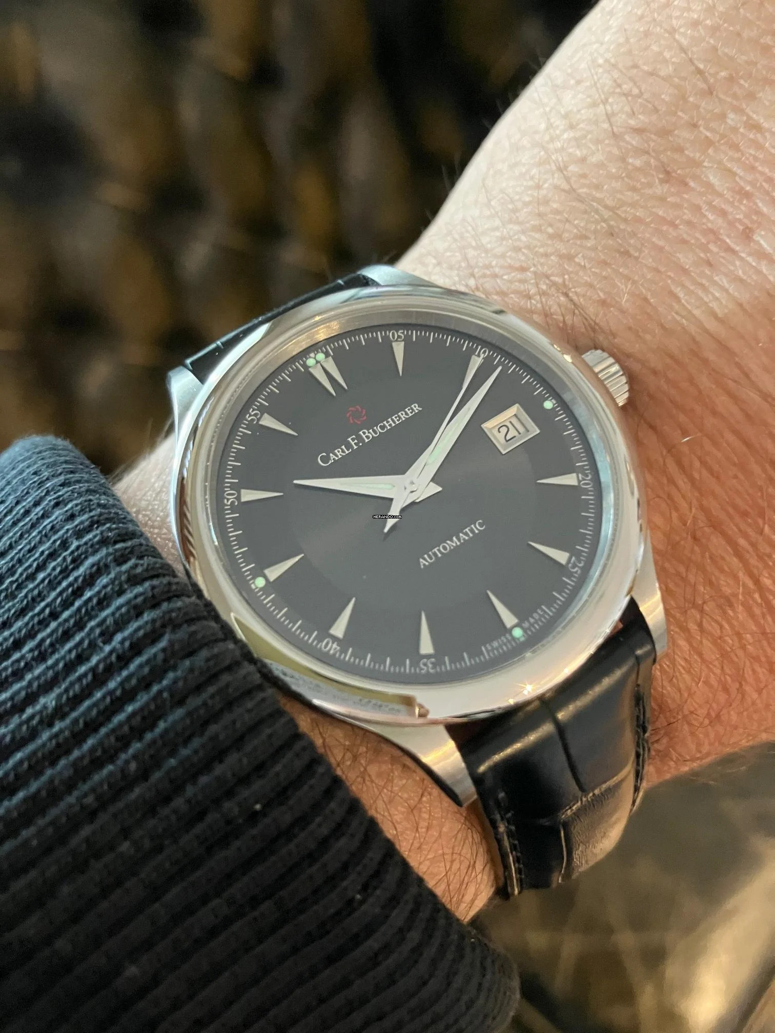  Carl F. Bucherer Manero Autodate 38mm Box/Papiere/04-2024 