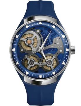  Bulova Accutron 28A208 Herrenuhr Accutron DNA Casino Limited Edition blue 