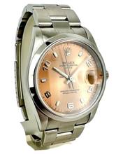 Thumbnail von Rolex Oyster Perpetual Date 34 mm Bj 1998 Salmon Zifferblatt Referenz 15200