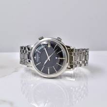 Thumbnail von Jaeger-LeCoultre Memovox Jumbo Alarm wrist E855 black dial Automatic steel 1964