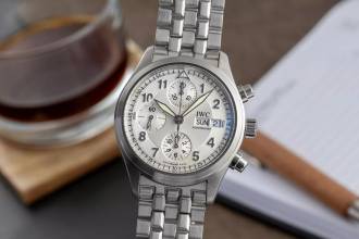 Thumbnail von IWC Fliegeruhr Spitfire Chronograph Fliegerchronograph Spitfire Day-Date Stahl Automatik Herren Ref IW370628 B&P