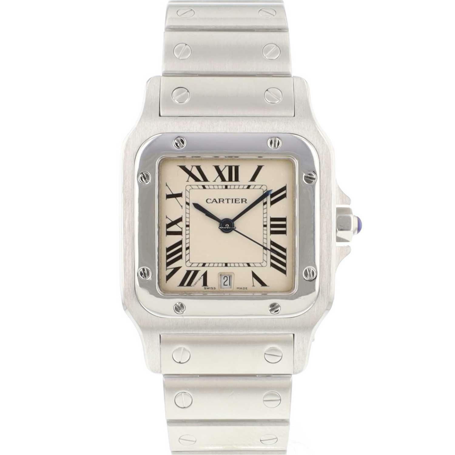  Cartier Santos Galbée GM Steel  
