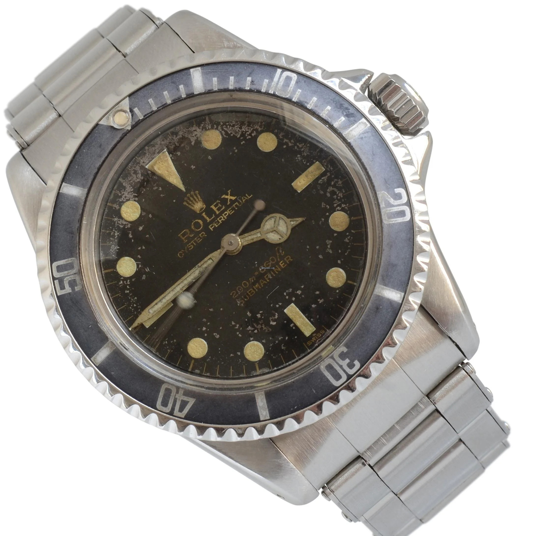 Rolex Submariner (No Date) 5512 Eagle Beak Underline galvanic gilt radium dial 1961