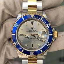 Thumbnail von Rolex Submariner Date 16613 Slate Serti Factory diamond dial 1996 Full Set