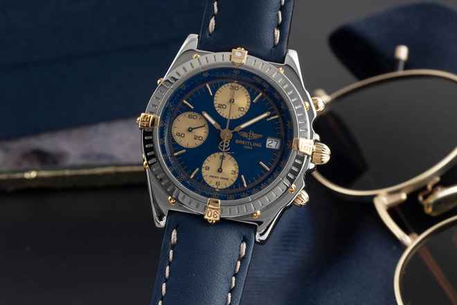 Breitling Chronomat Chronograph Stahl / vergoldet Automatik Ref. B13050 Papiere  