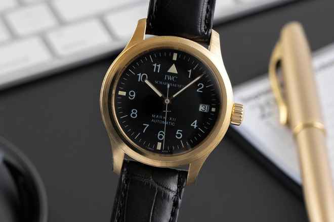  IWC Fliegeruhr Mark XII 18k (0,750) Gelbgold Automatik Herrenuhr Ref. IW324103 