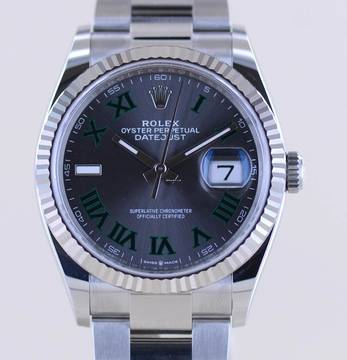  Rolex Datejust 36 126234 wimbledon roman dial Oysterband Stahl Weißgold 2021 ungetragen 