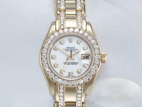 Thumbnail von Rolex Lady-Datejust Pearlmaster 29mm Gelbgold 750 Diamanten Brillanten Automatik Lady 18kt Yellow Gold White Dial