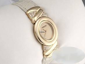 Thumbnail von Rolex Cellini 5221 Gelbgold 750 Handaufzug Diamanten 18kt Yellow Gold Damen Damenuhr