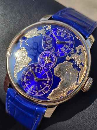  Jacob & Co. The World Is Yours 'PIECE UNIQUE' DT100.40.AA.AE.A Dual Time Zone 43mm Unworn/New Condition Full Set 2024 VAT Included 