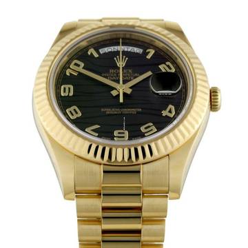  Rolex Day-Date II President Black Wave Arabic 