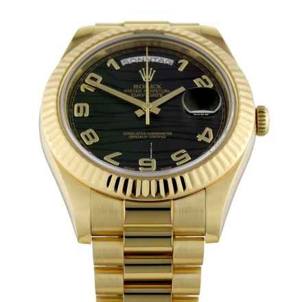  Rolex Day-Date II President Black Wave Arabic 