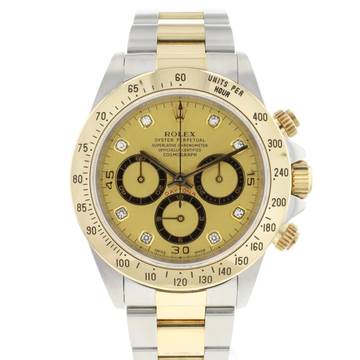  Rolex Daytona Steel Gold Zenith Diamond Champagne Dial  