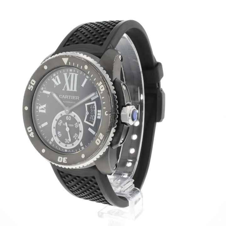 Cartier Calibre de Cartier Diver 42 Steel ADLC Black Dial  