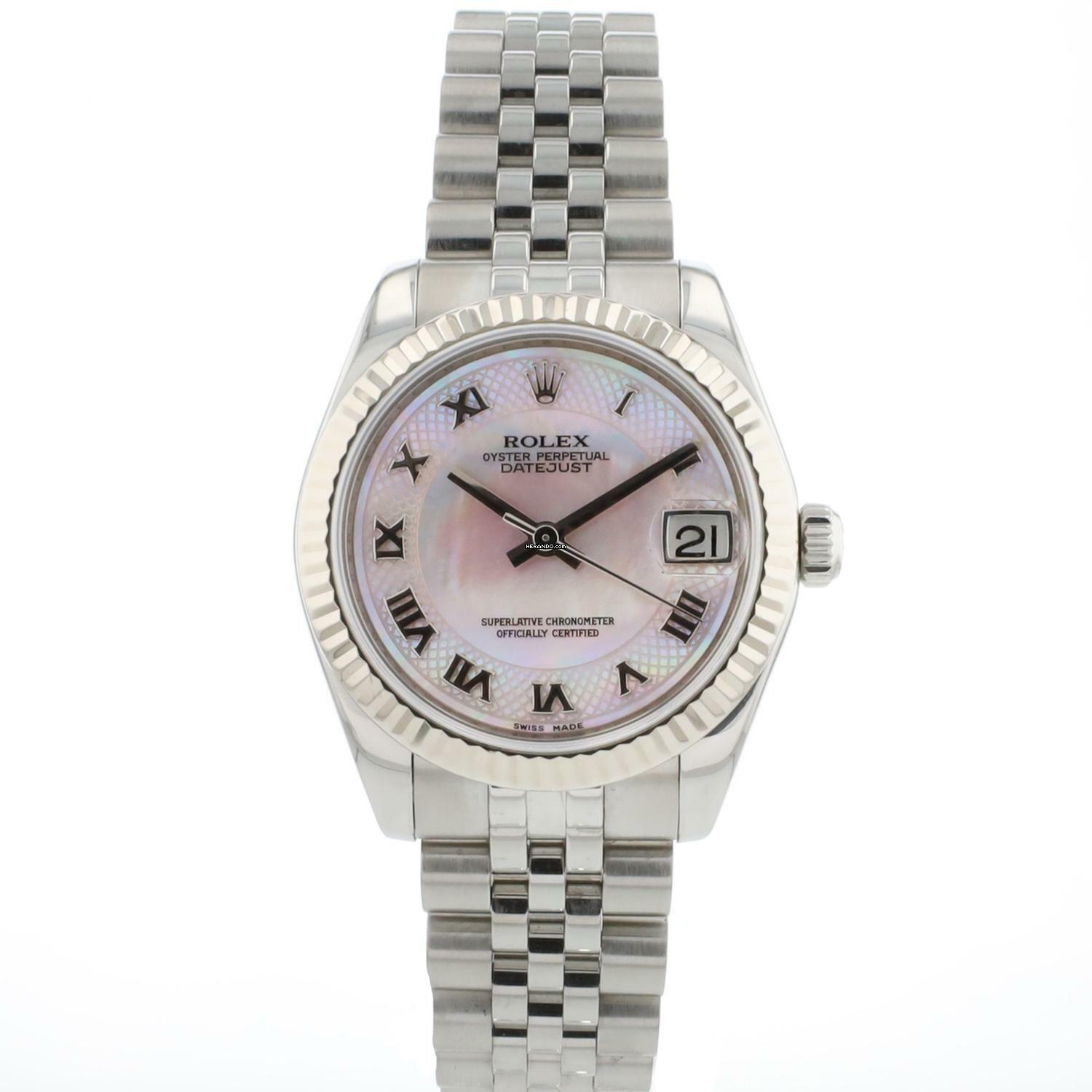 Rolex Datejust 31 Midsize Jubilee Fluted Myriad MOP Dial