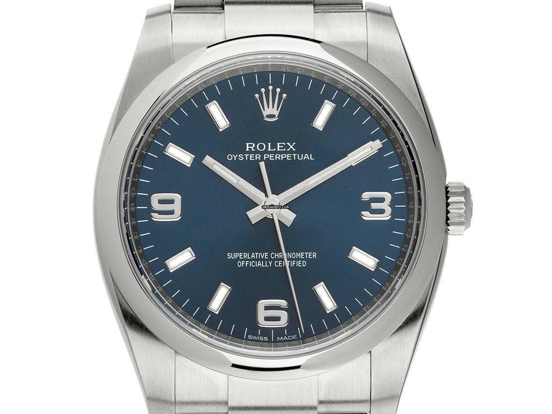  Rolex Oyster Perpetual 34 Ref.114200 2020 LC 100 Full Set wie Neu Vintage  