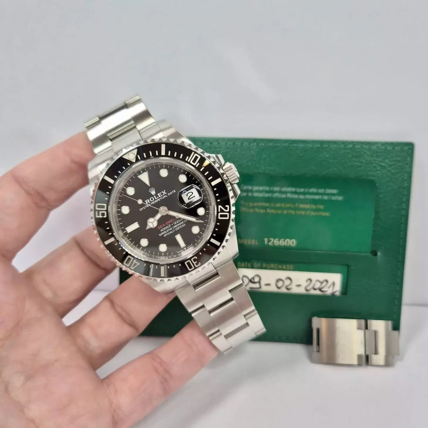  Rolex Sea-Dweller Red Full Steel 43mm Completo 